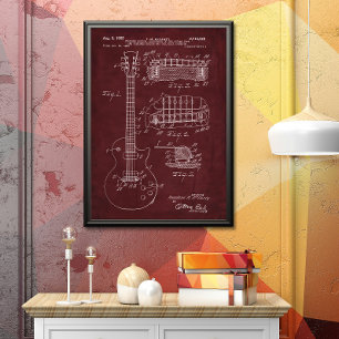 Poster Red   Brevet de guitare