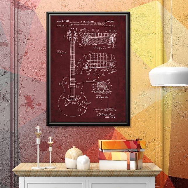 Poster Red | Brevet de guitare (Créateur téléchargé)