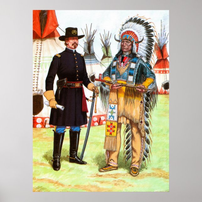 Poster Red Cloud, chef des Sioux d'Oglala (Devant)