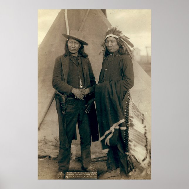 Poster Red Cloud et American Horse - 1891 (Devant)