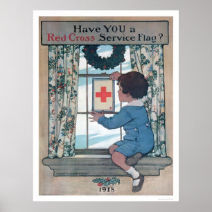Poster Red Cross Service Flag (US00202B)