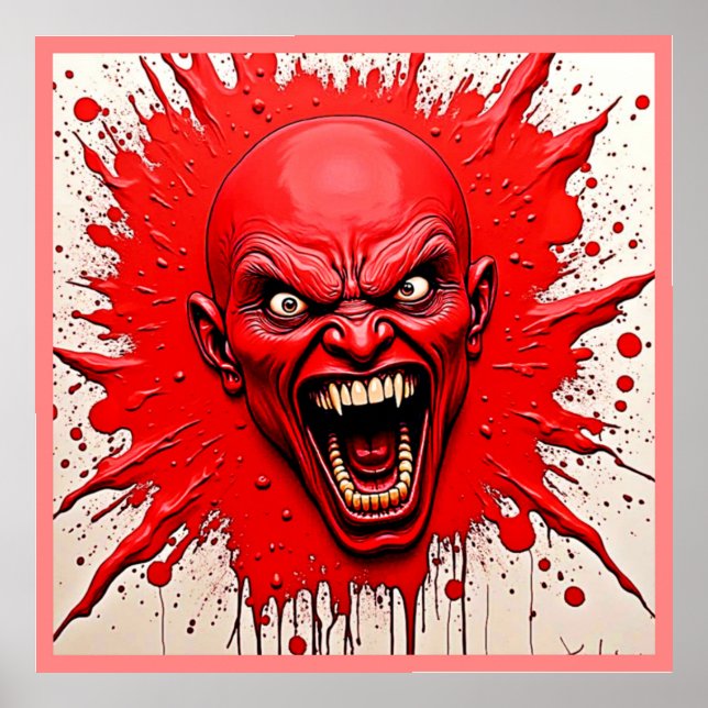 Poster Red Demon Fury Art (Devant)