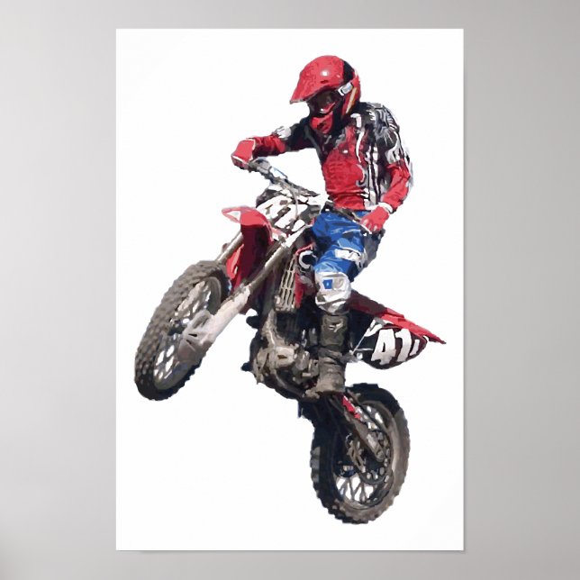 Poster Red Dirt Bike (Devant)