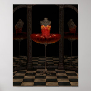 Poster Red Firebird Classique Ballet Tutu Réflexions
