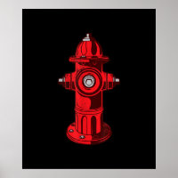 Red Graphic Fire Hydrant Pompier Cadeaux de travai