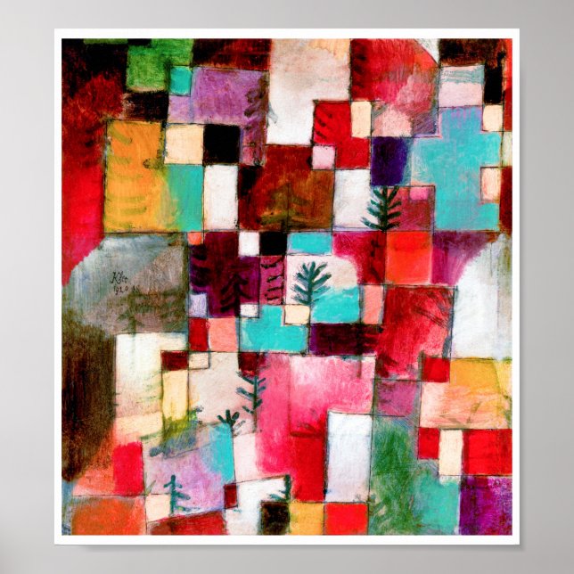 Poster Red Green and Violet, Paul Klee (Devant)