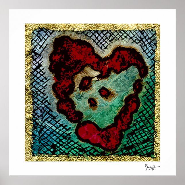 Poster - Red Ink Bleart Heart (Vorne)