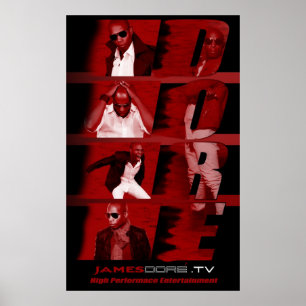 Poster RED James Dore fond noir