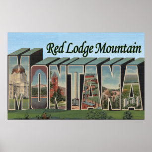 Poster Red Lodge Mountain, Montana