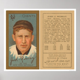 Poster Red Murray Giants Baseball 1911