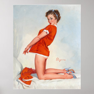 Poster Red Nighty Pin Up