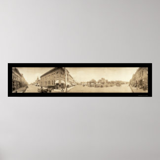 Poster Red Oak IA Street Photo 1908