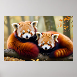 Poster Red Panda Animal Nature Faune Affection Soin