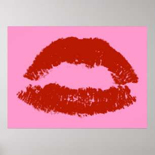 Poster Red Pop Art Lips