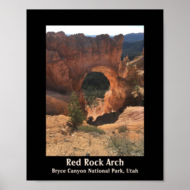 Poster Red Rock Arch Bryce Canyon National Park Utah (Devant)