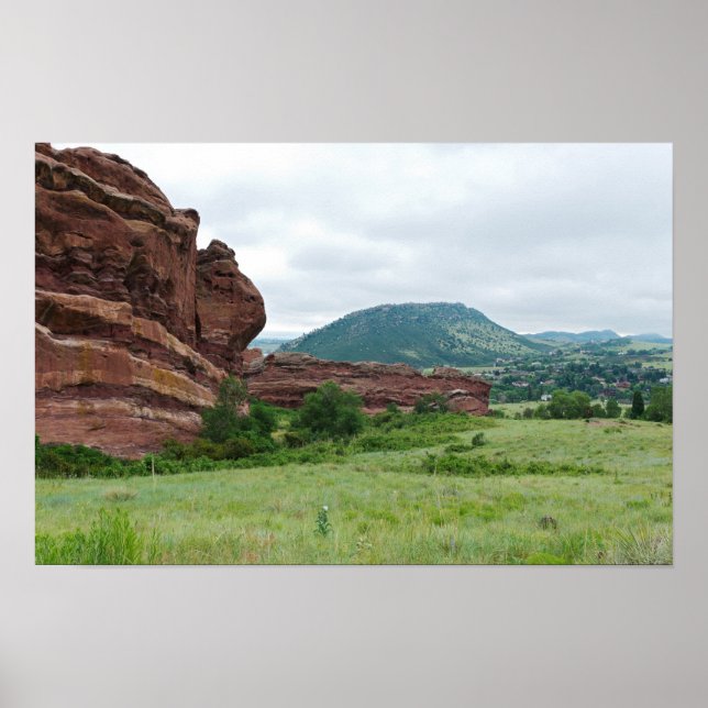 Poster Red Rocks Park et Mountain Range (Devant)