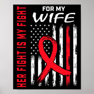 Poster Red Son combat est mon combat femme Maladie cardia