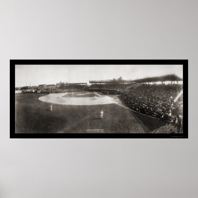 Poster Red Sox White Sox Baseball Photo 1904 (Devant)