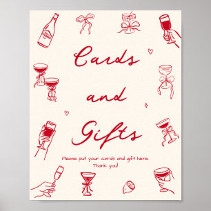 Poster Red Thats Amore Cartes de Fête des mariées et cade