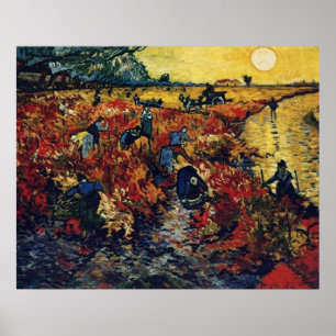 Poster Red Vineyard, Van Gogh