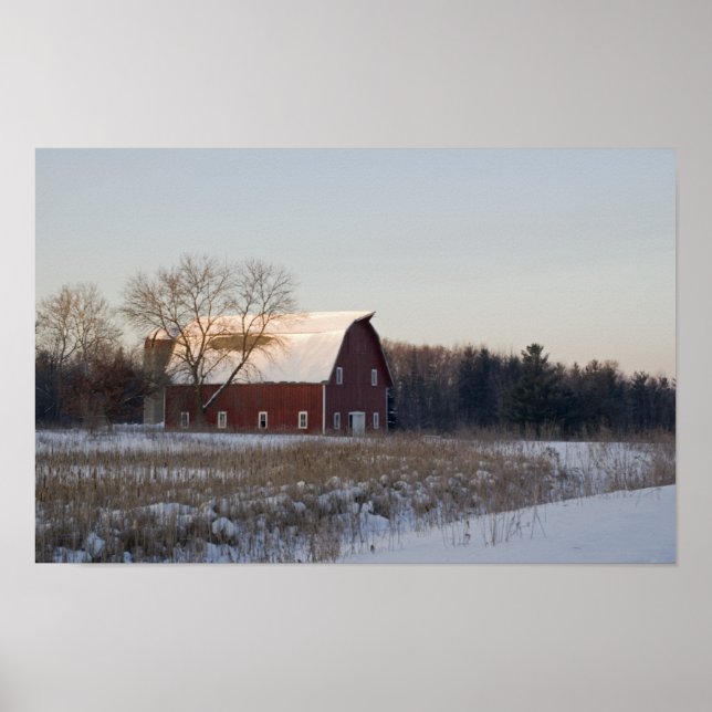 Poster Red Winter Grange (Devant)