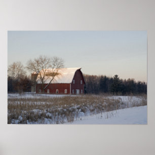 Poster Red Winter Grange