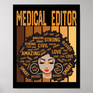 Poster Rédacteur médical Puissant Mois de l'histoire des
