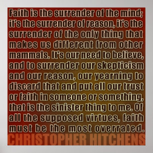 Poster Reddition de Chris Hitchens d'affiche de raison