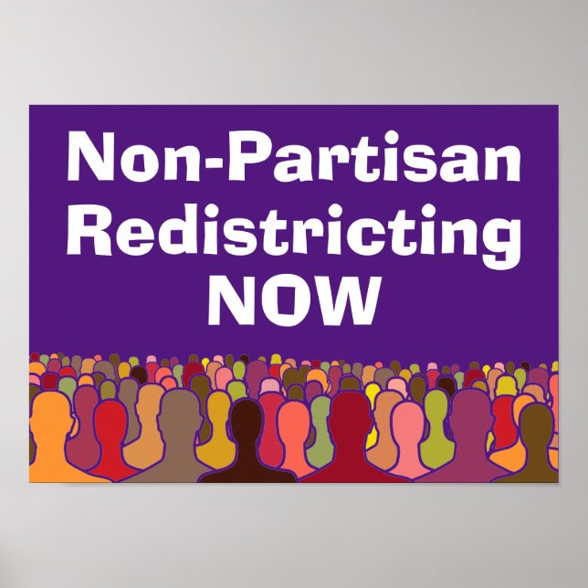 Poster Redécoupage non partisan en cours (Devant)