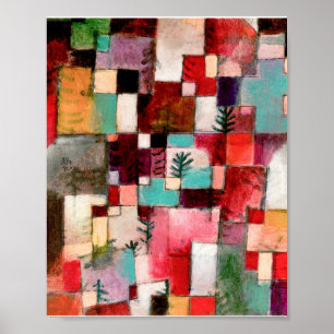 Poster Redgreen et rythmes violet-jaune par Paul Klee