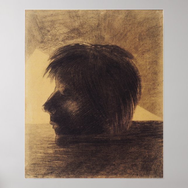 Poster Redon - Chef D'Orphée Sur L'Eau Ou Le Mystique (Devant)
