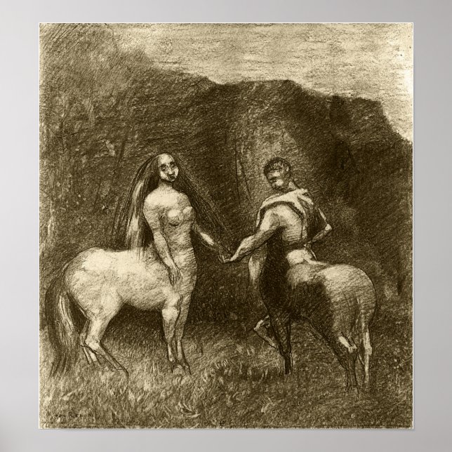 Poster Redon - Le couple des siècles 1885 (Devant)