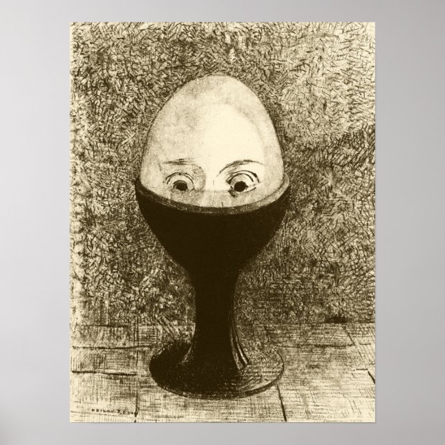 Poster Redon - L'Oeuf 1885 (Devant)