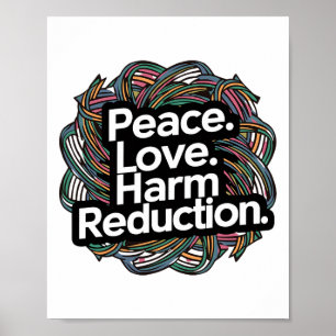 Poster Réduction des Risques Paix Amour Sensibilisation S