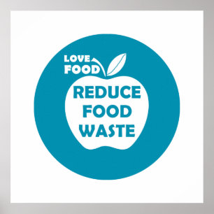 Poster Réduire le gaspillage alimentaire recyclage écolog