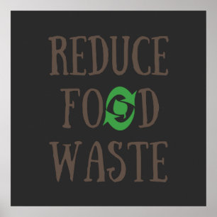 Poster Réduire le gaspillage alimentaire recyclage écolog