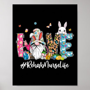 Poster Rééducation Amour Mignon Infirmière Vie Gnome Orei