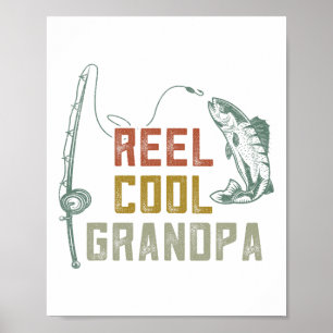 Poster Reel Cool Grand-Père Pêche S