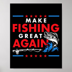 Poster Refaire la pêche grande à nouveau Drôle de pêcheur