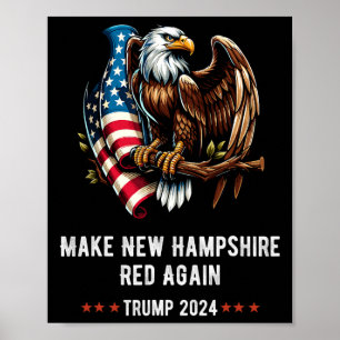 Poster Refaire l'Aigle Républicain du New Hampshire Rouge