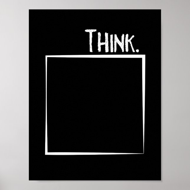 Poster Réfléchissez À L'Extérieur De La Boîte Typographie (Devant)