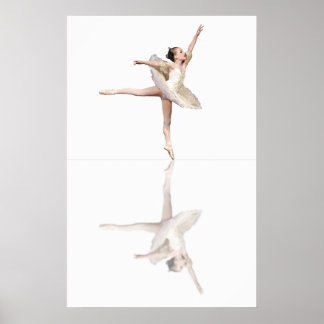Poster reflet de ballet blanc