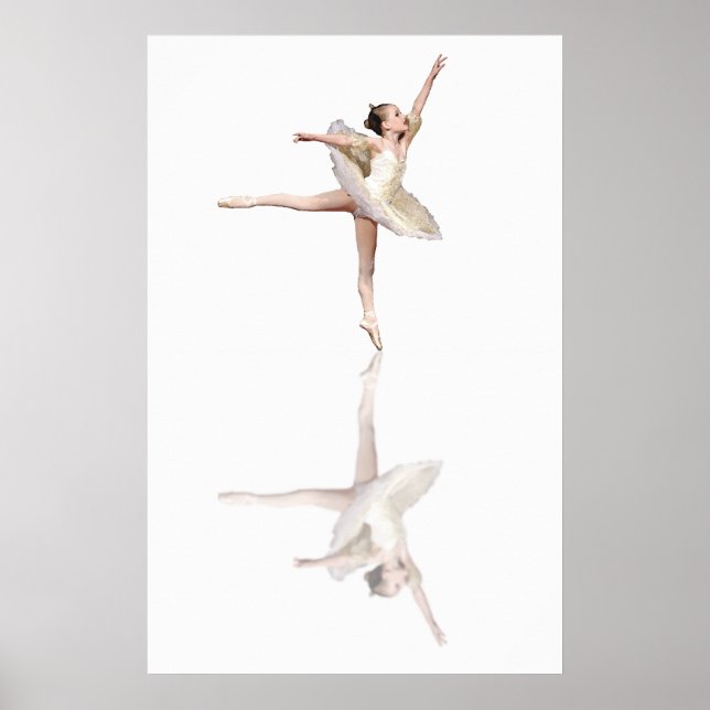 Poster reflet de ballet blanc (Devant)