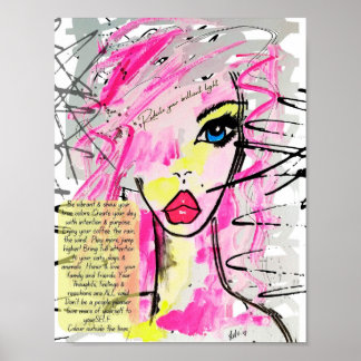 Poster Reflet Votre Brillante Lady Inspirationnelle Lumiè