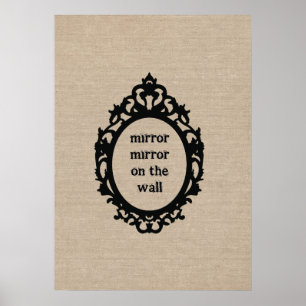 Poster Reflétez le miroir sur la typographie vintage de