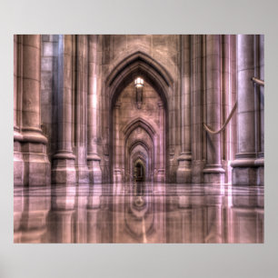 Poster Reflets de la cathédrale nationale de Washington
