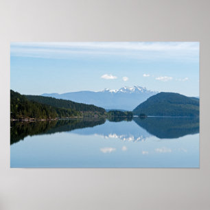 Poster Réflexion dans un lac - Île de Vancouver, Canada