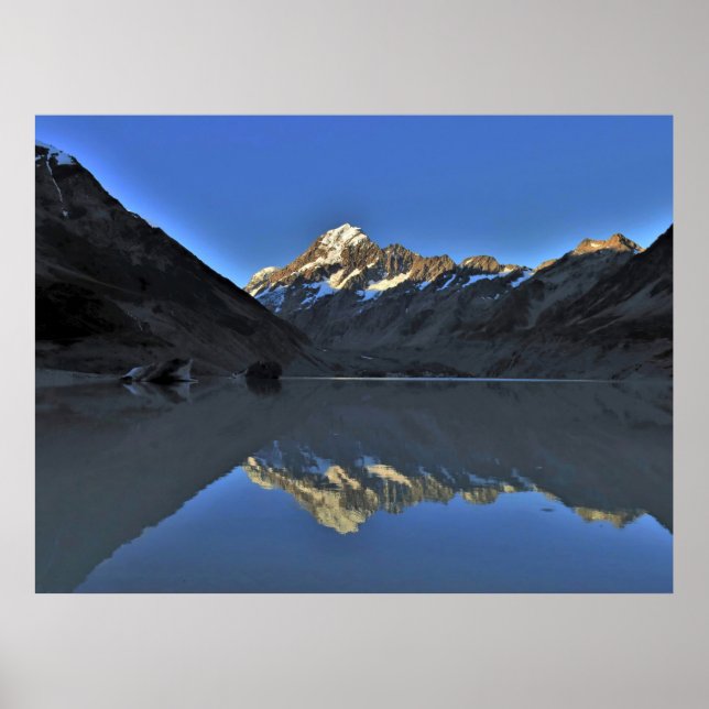Poster Réflexion d'Aoraki (Devant)