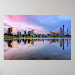 Poster - Réflexion de Dusk Cityscape