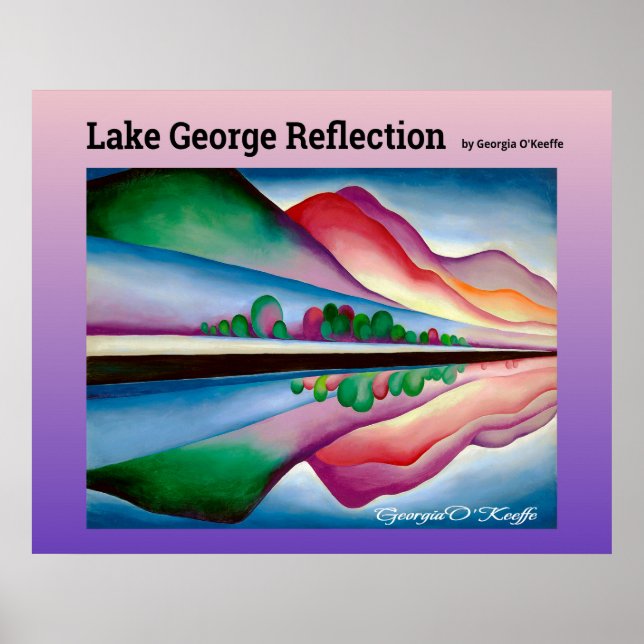Poster Réflexion du lac George (Devant)
